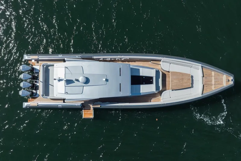 Sea Sea II Yacht Photos Pics Aerial view of 2022 Novamarine BS 160 Outboard yacht on water.