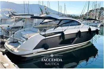  Yacht Photos Pics Luxury Azimut Atlantis 44 yacht, 2013 model, docked at marina with scenic backdrop.