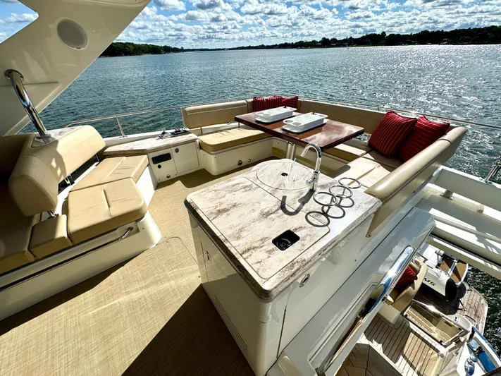 Kimberlee Dawn Yacht Photos Pics FlyBridge Aft Seating Area