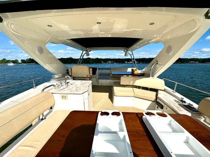 Kimberlee Dawn Yacht Photos Pics FlyBridge Area Looking Forward