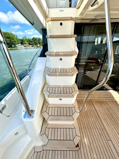 Kimberlee Dawn Yacht Photos Pics Stairs to FlyBridge - Teak