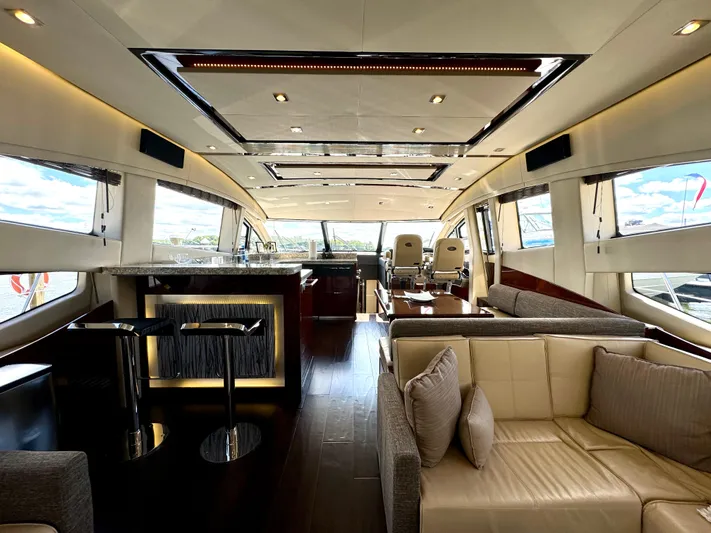 Kimberlee Dawn Yacht Photos Pics Interior w/ Custom Wall Coverings & Upgraded Furnishings