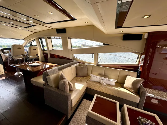 Kimberlee Dawn Yacht Photos Pics Salon Seating Area w/ Custom Furnishings
