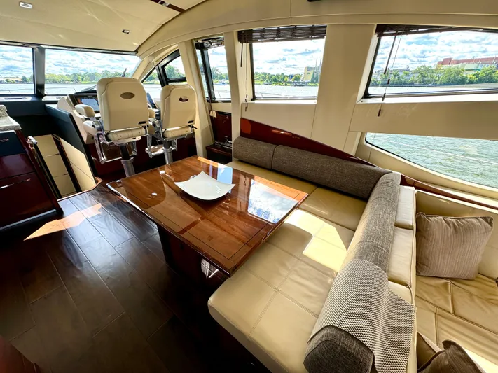 Kimberlee Dawn Yacht Photos Pics Dinette Area w/ High Gloss Table