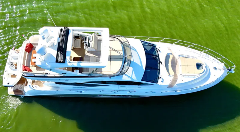 Kimberlee Dawn Yacht Photos Pics Ariel View w/ HardTop SunShade - Open