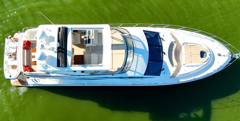 Kimberlee Dawn Yacht Photos Pics Ariel View w/ HardTop SunShade - Open