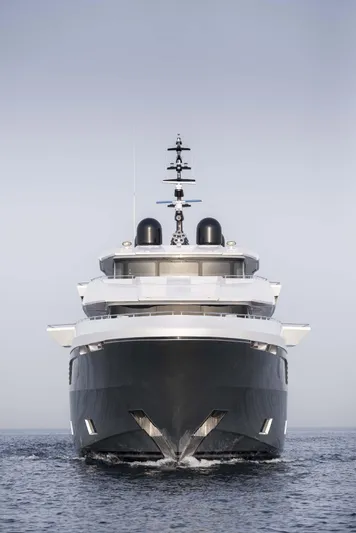 Available 2026 Yacht Photos Pics Front view of 2026 Majesty 175 yacht on open water.