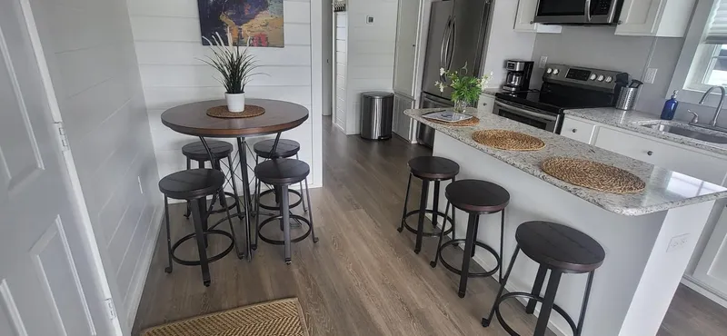  Yacht Photos Pics Modern kitchen interior in 2020 Destination Yachts 16x45 Condo Series houseboat.