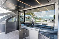Luxurious 2015 Pershing 70 yacht deck with sleek design and modern amenities.
