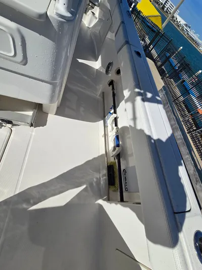 No Regrets Yacht Photos Pics Interior view of 2022 Robalo R272 Center Console boat.