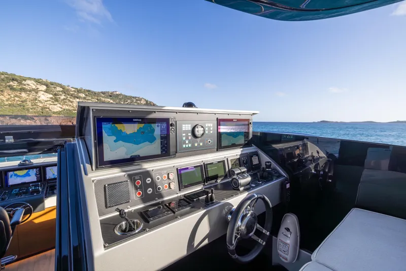 Filippetti F100 Yacht Photos Pics Modern helm of 2026 Filippetti F100 yacht with advanced navigation systems.