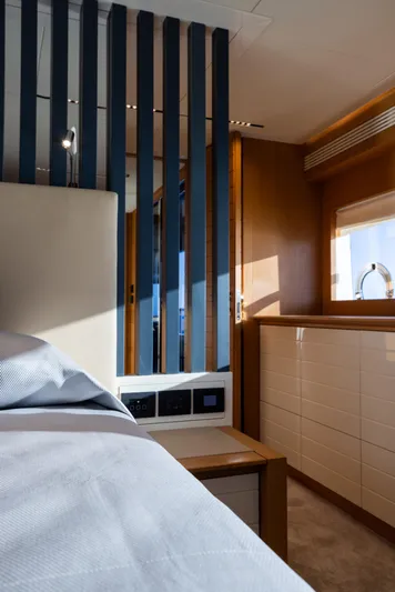 Filippetti F100 Yacht Photos Pics Luxury interior of 2026 Filippetti F100 yacht cabin with modern design elements.