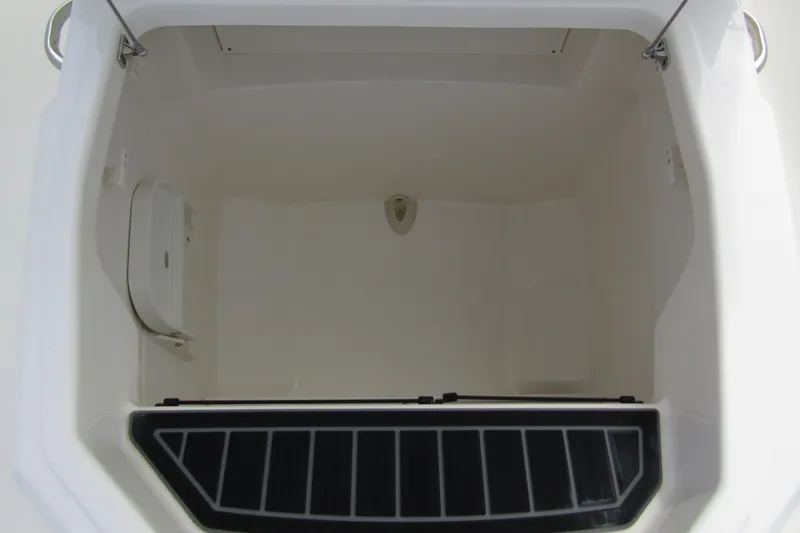 Yacht Photos Pics Spacious storage compartment in 2023 Boston Whaler 280 Dauntless boat.