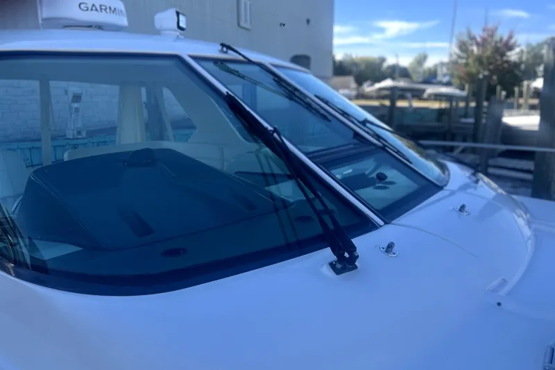  Yacht Photos Pics 2005 Tiara Yachts 3600 Sovran with Garmin equipment, docked in a marina.