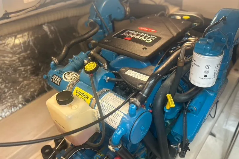  Yacht Photos Pics Engine of a 2005 Tiara Yachts 3600 Sovran, featuring Crusader Captains Choice components.