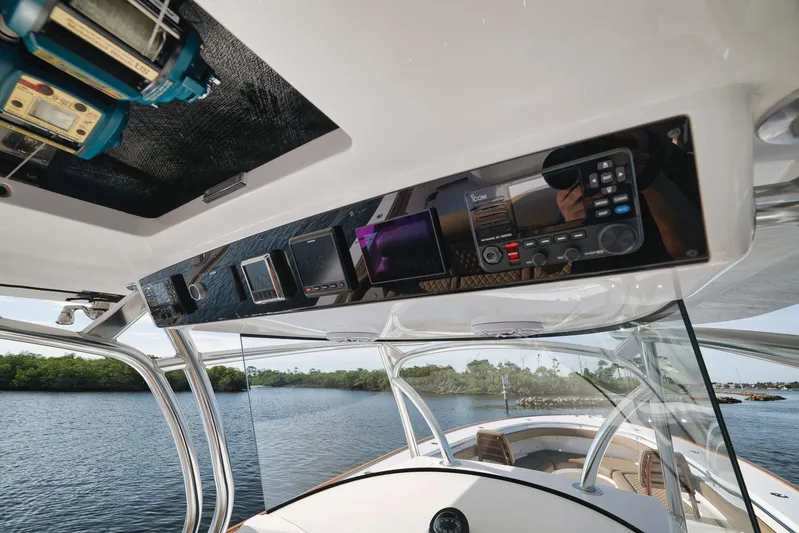  Yacht Photos Pics 2022 Valhalla Boatworks V-41 helm with advanced navigation and communication systems.