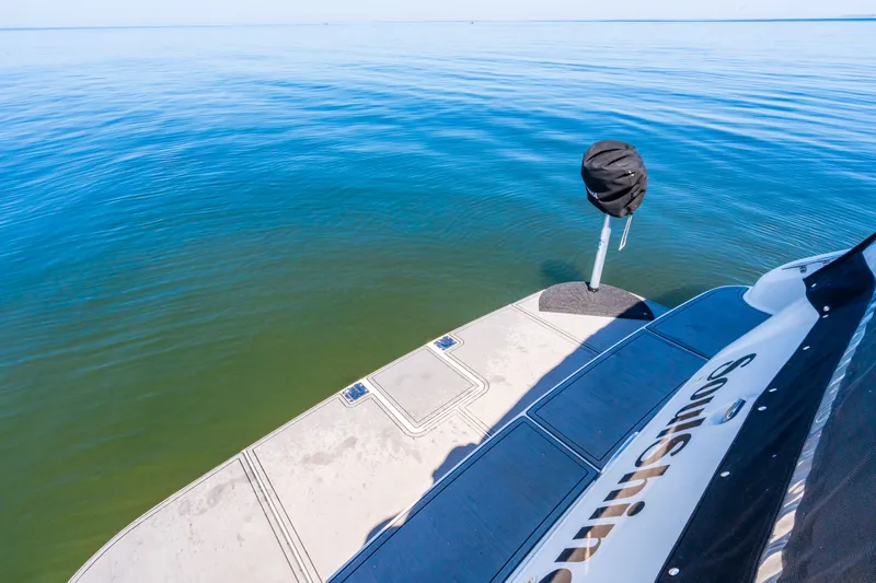  Yacht Photos Pics 1997 Sea Ray 400 Sundancer boat on calm water, featuring a spacious deck.