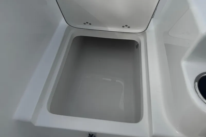  Yacht Photos Pics Open storage compartment on 2026 Sea Pro 262 Offshore boat.