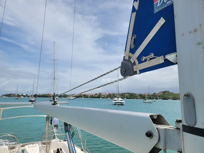 Tiffany Nicole Yacht Photos Pics Sailboat Beneteau Oceanis 43 Family, 2011, on calm turquoise waters with clear sky.