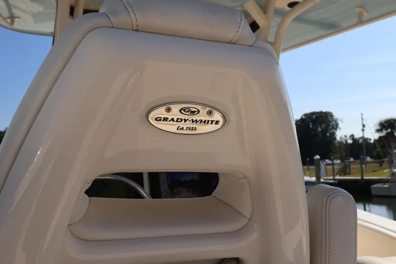  Yacht Photos Pics 2017 Grady-White Canyon 306 boat interior with logo detail.