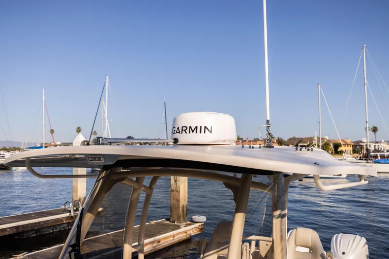 Shooter Yacht Photos Pics 2022 Grady-White 30.6 Canyon boat with Garmin radar at marina.