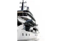 Luxurious 2022 Amels Custom yacht with sleek design and modern architecture.