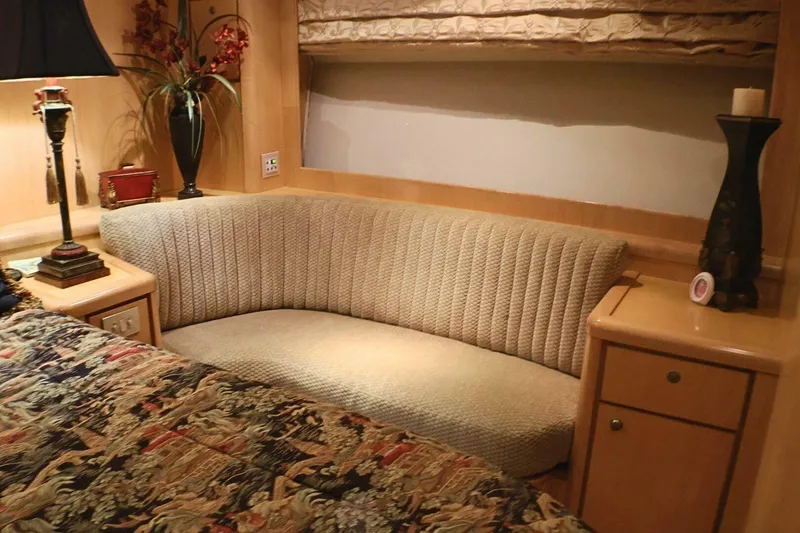  Yacht Photos Pics Luxurious interior of 2001 Donzi 73 Sport Yacht with elegant seating and decor.