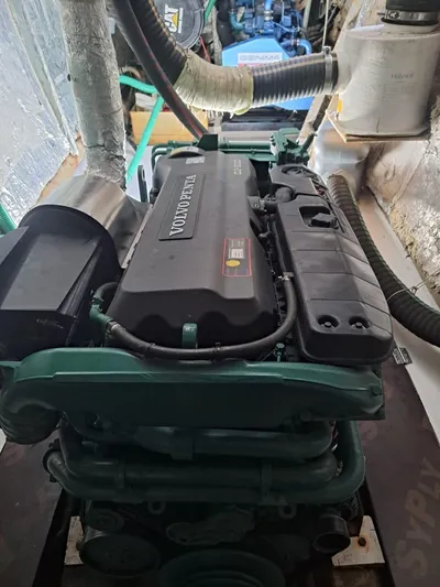 Salone Yacht Photos Pics Volvo Penta engine in a 2015 Power Catamaran.