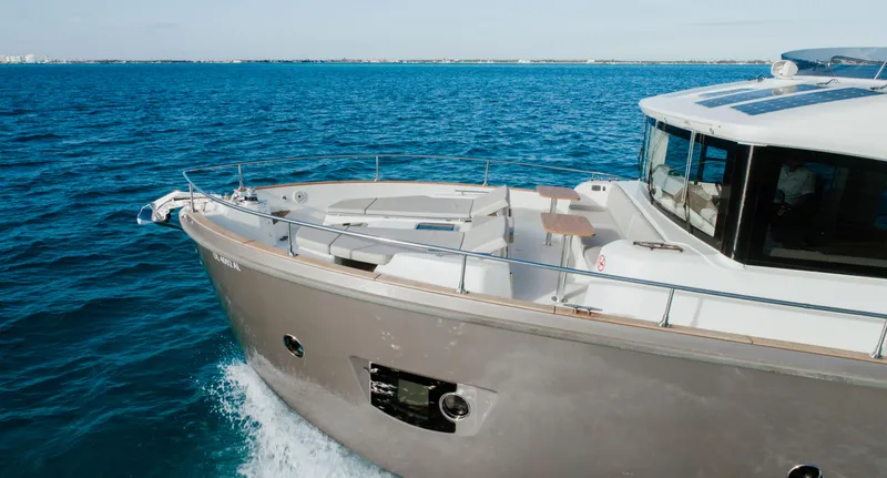  Yacht Photos Pics 2017 Cranchi Eco Trawler 53 Long Distance cruising on blue ocean waters.