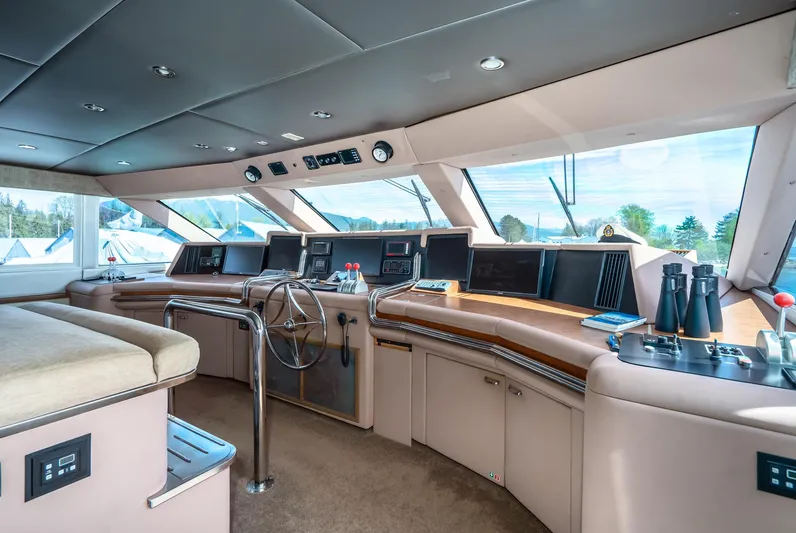 Sovereign Lady Yacht Photos Pics the helm