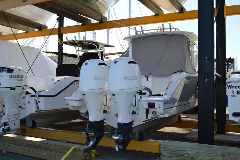  Yacht Photos Pics Pursuit 266 DC - Stbd. Aft w/ Cover