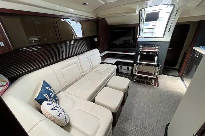  Yacht Photos Pics Luxurious interior of 2015 Monterey 415 Sport Yacht with plush seating and modern amenities.