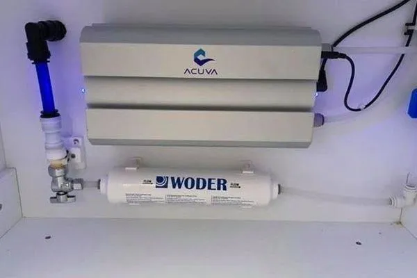 Endeavour Yacht Photos Pics Water filtration system in a 2020 Fountaine Pajot Saona 47 yacht.