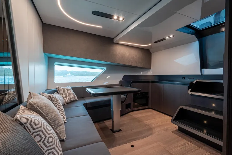 Maori 64 Yacht Photos Pics Luxurious interior of Maori 64 yacht, model year 2026.