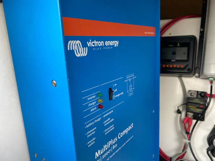 La Mer Kat Yacht Photos Pics Victron Energy MultiPlus Compact inverter in a 2016 Fountaine Pajot Lucia 40 catamaran.