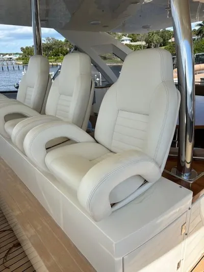  Yacht Photos Pics Luxury white seating on 2009 Astondoa 96 GLX yacht, featuring sleek design and comfort.