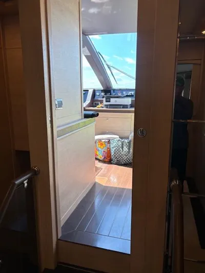  Yacht Photos Pics Interior view of 2009 Astondoa 96 GLX yacht, showcasing helm and modern design.