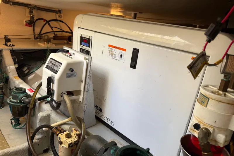  Yacht Photos Pics Engine room of 2006 Mainship 34 Trawler with Kohler power systems.