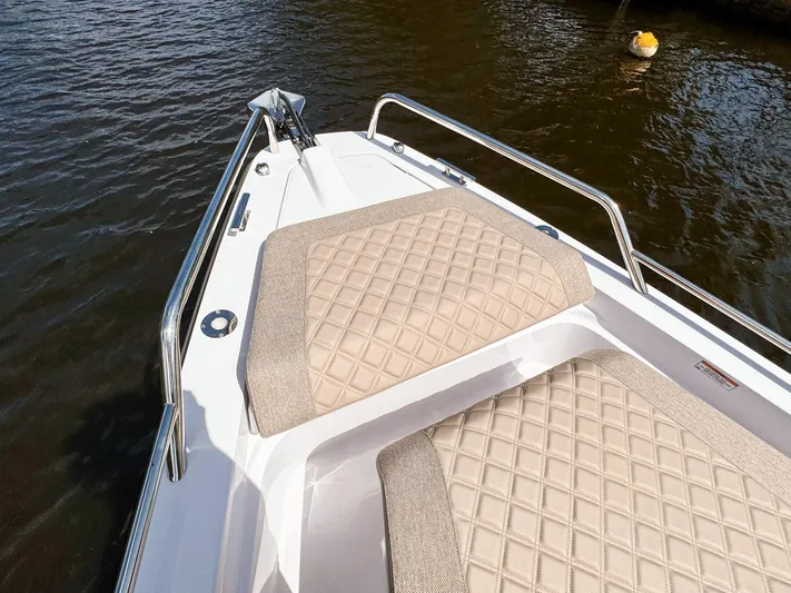  Yacht Photos Pics 2024 Axopar 37XC CROSS CABIN BRABUS Trim with luxurious seating on deck.