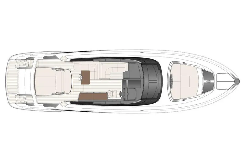  Yacht Photos Pics Manufacturer Provided Image: Top view layout of 2026 Riva 58' Capri luxury yacht design.
