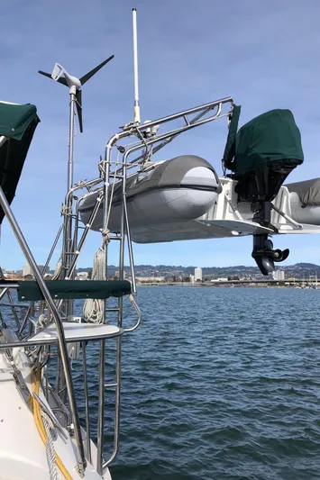 Snug Harbor Yacht Photos Pics Davits / Dingy / Wind Generator