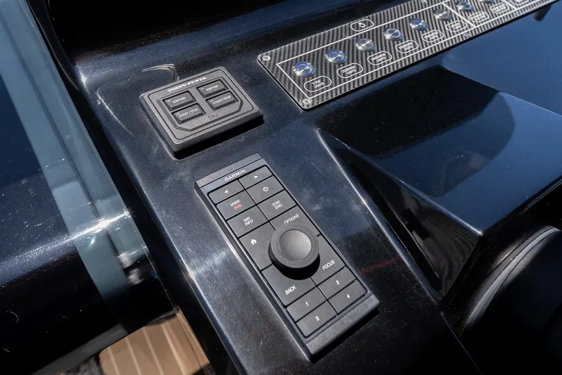  Yacht Photos Pics Control panel of 2027 Solaris Power 40 Open yacht, featuring advanced navigation systems.