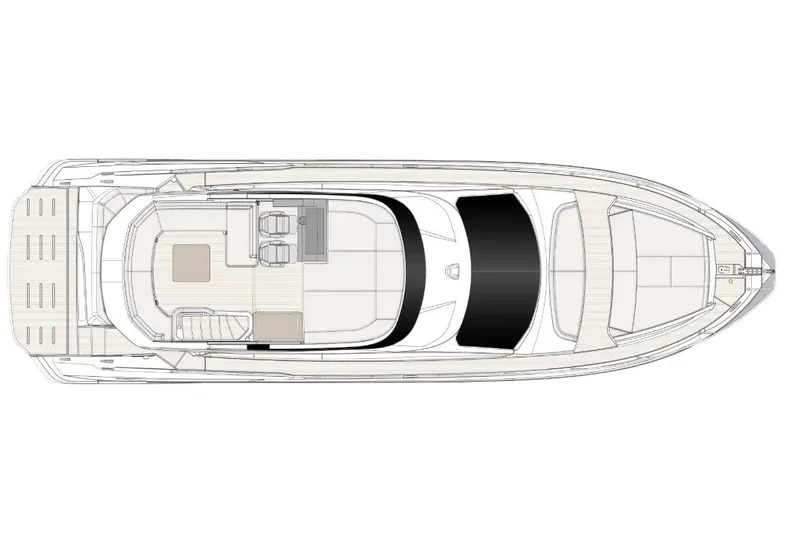  Yacht Photos Pics Manufacturer Provided Image: Top view layout of 2025 Azimut Fly 53 yacht, showcasing spacious deck design.