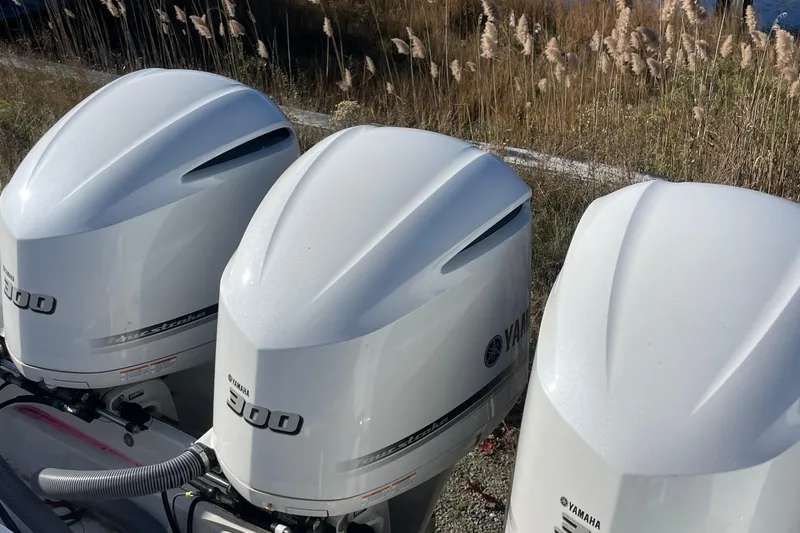  Yacht Photos Pics Triple Yamaha 300 outboard engines on a 2020 Pursuit OS 355 Offshore boat.
