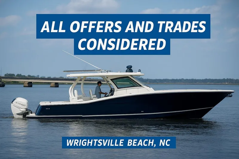  Yacht Photos Pics 2019 Scout 420 LXF boat on water, offers and trades considered, Wrightsville Beach, NC.
