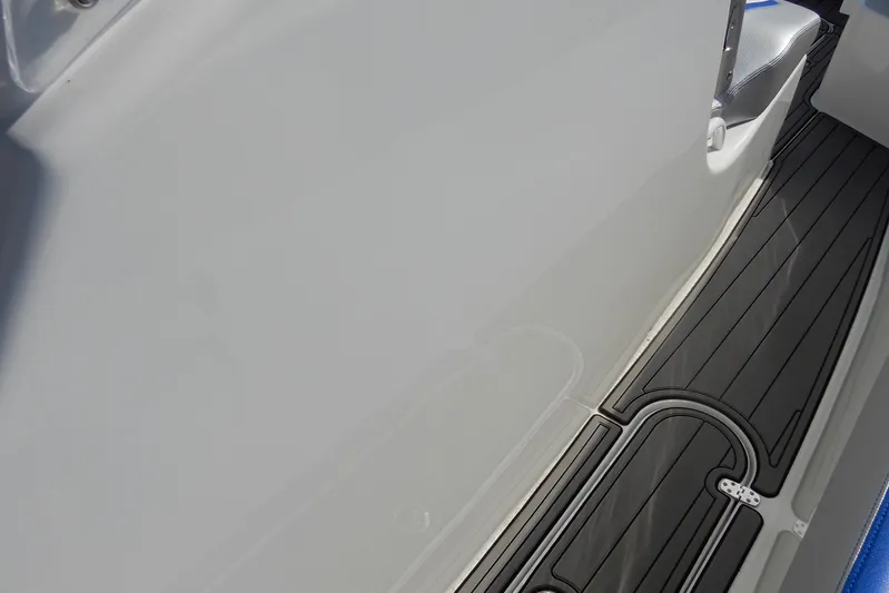  Yacht Photos Pics Sleek deck design of 2021 Concept 32' Open Deck boat, featuring modern flooring.