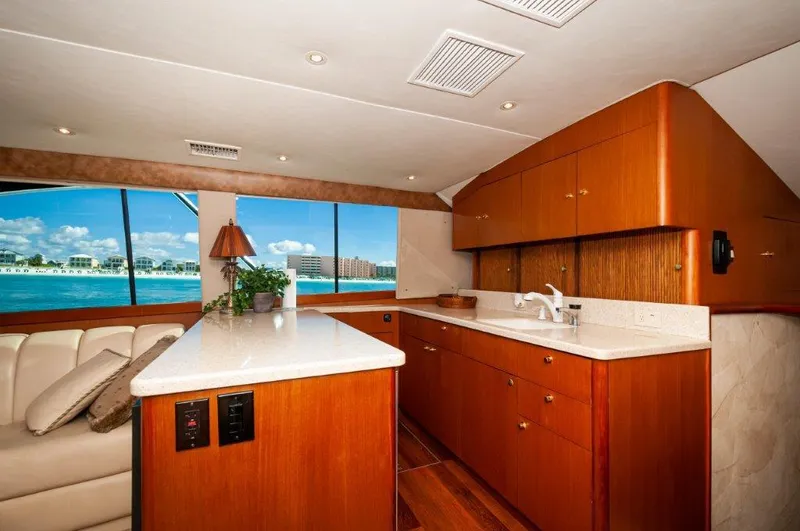 No Name Yacht Photos Pics 1998 Ocean Yachts 48 Super Sport Galley 2