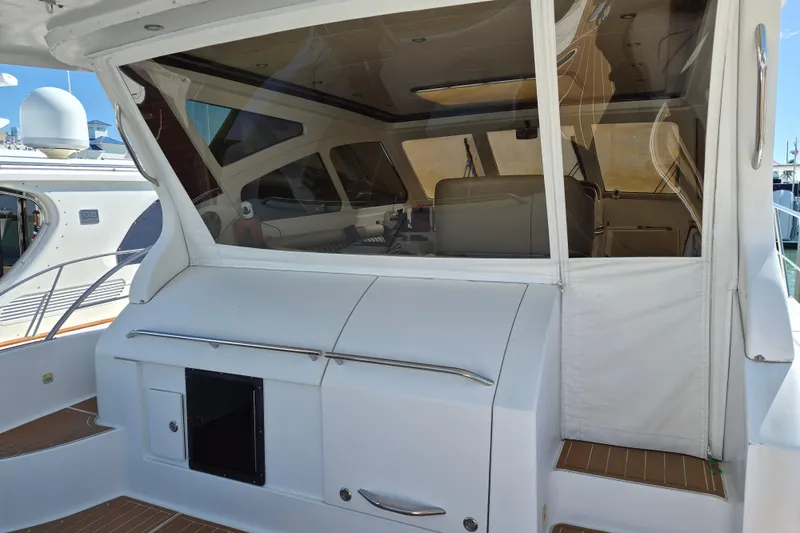  Yacht Photos Pics 2003 Navigator Californian Veneti yacht interior with sleek white design and modern amenities.