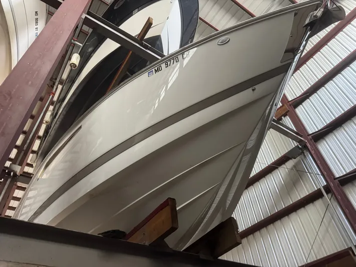  Yacht Photos Pics 2018 Cobalt R35 boat stored in warehouse.