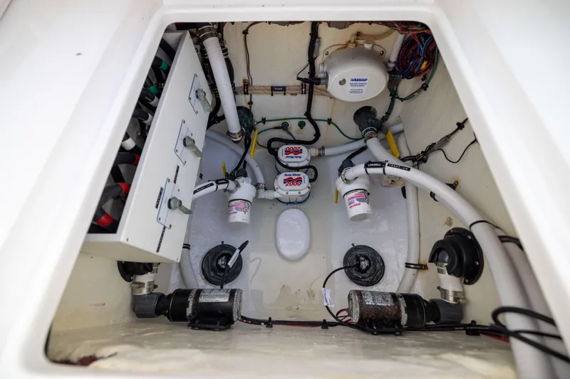  Yacht Photos Pics 2022 Jupiter 38 HFS boat interior showing plumbing and electrical systems.